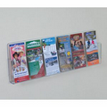 Clear Acrylic Wall Rack with 6 Adjustable Pockets